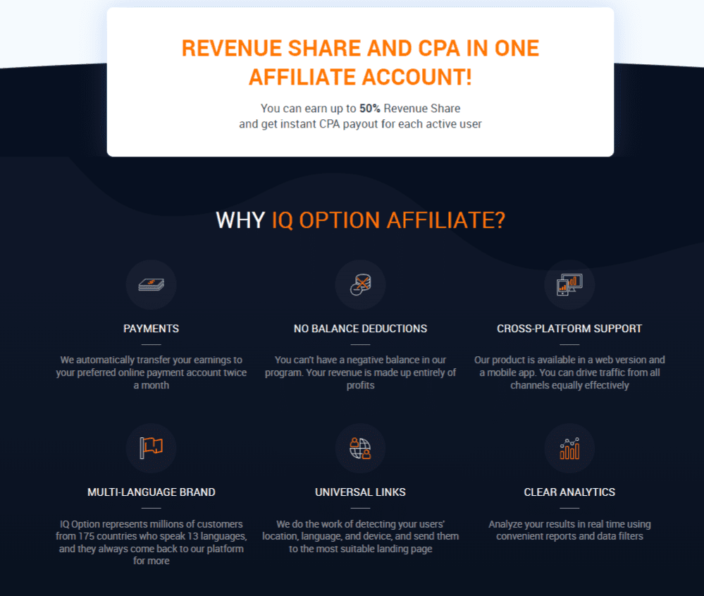 IQ Option Affiliate Program Why Affiliate